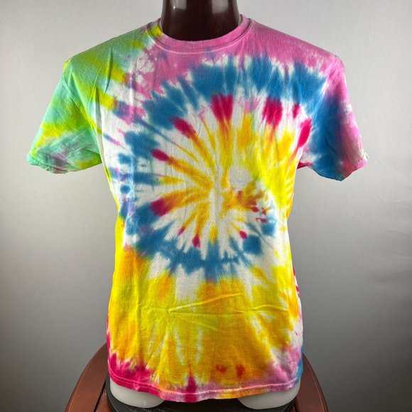 Gildan Other - Tie-Dye Tye Yellow Pink Blue Red Large T-Shirt